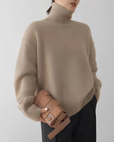 Clementine - Damenpullover mit kuscheligem Rollkragen in Braun