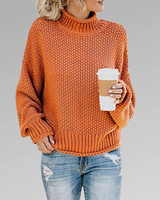LUNA - KLASSISCHER SKANDINAVISCHER STRICKPULLOVER FÜR FRAUEN in Orange
