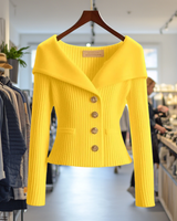 KARLA I LUXURIÖSE STRICKJACKE in Gelb
