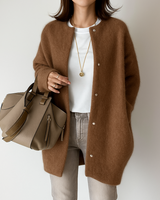 Silvia™ | Warmen und Stilvollen Strickjacke in Karamell