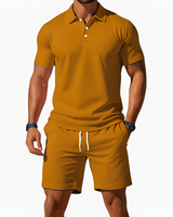 Aldrin - Trendiges Polo- und Short-Set für Männer in Khaki