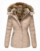 Anna™ | Warmer mit Fell gefütterter Wintermantel in Beige
