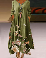 Anouk – Luftiges Baumwollkleid in Olivgrün