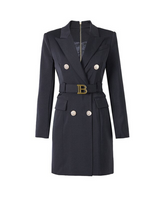 Stilvolles Einfarbiges Blazer-Kleid - Celeste in Schwarz