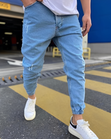 Andre - Stilvolle Slim-Fit-Jeans mit Rissen für Herren in Blau