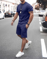 Stevie - Zweiteiliges Set Herren - für lässige Freizeitkleidung in Blau