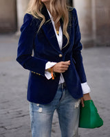 Alise - Stilvoller Slim-Fit-Blazer in Blau
