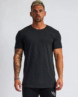 Steffen™ - Einfarbiges T-Shirt mit bequemer Passform in Schwarz
