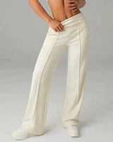 Samanda – Hose Mit Hoher Taille Und Weitem Bein in Beige