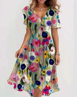 Cirae - Soft-Touch-Sommerkleid in Mehrfarbig