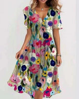 Connie – Elegantes Damen Wickelkleid in Floral