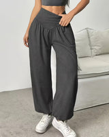 Millora – Weiche, Elastische Hose MIT Weitem Bein in Dunkelgrau
