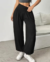 Millora – Weiche, Elastische Hose MIT Weitem Bein in Schwarz