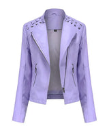 Drune | pu-lederjacke mit reibverschluss in Violett