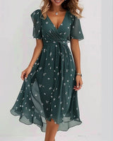 Cirae - Soft-Touch-Sommerkleid in Grün
