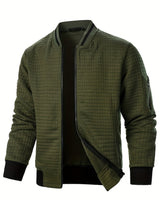 Benjie - Strick Jacke Mit Stehkragen Und Reißverschluss in Armeegrün