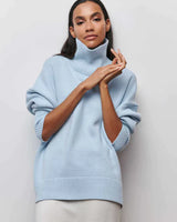 Lässiger Strickpullover -OLIVIA in Hellblau