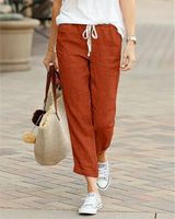 Avery - Freizeithose mit Kordelzug in Rot