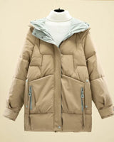 ADELE - Warme Kapuzenjacke in Ingwer
