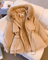 AVIANNA - Winterjacke mit Fellkapuz in Khaki