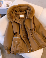 AVIANNA - Winterjacke mit Fellkapuz in Braun