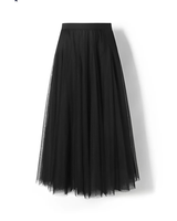 Maleah - Eleganter Faltenrock in Schwarz