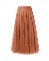 Maleah - Eleganter Faltenrock in Braun