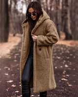 Yancy - Moderner und warmer langer Mantel in Khaki