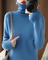 Silvana - Eleganter Rollkragenpullover in Blau