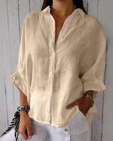 Reena - Bequemes und legeres Shirt in Beige