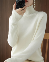 Silvana - Eleganter Rollkragenpullover in Weiß