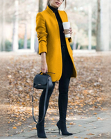 Savannah - Stilvoller langer Blazer in Gelb