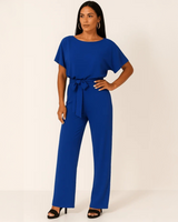 Nora - Stilvoller Jumpsuit mit Gürtel in Blau
