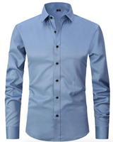 Arturo - Komfortables Stretch-Hemd in Blau