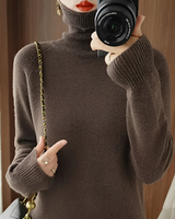 Silvana - Eleganter Rollkragenpullover in Braun