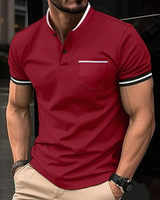 Teodor - Modernes und einfaches Poloshirt in Rot