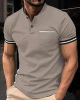 Teodor - Modernes und einfaches Poloshirt in Grau