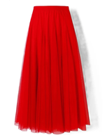 Maleah - Eleganter Faltenrock in Rot
