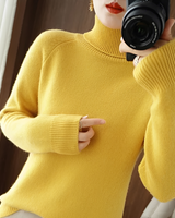 Silvana - Eleganter Rollkragenpullover in Gelb