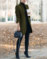 Savannah - Stilvoller langer Blazer in Grün