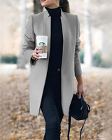 Savannah - Stilvoller langer Blazer in Hellgrau