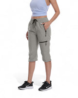 Norelia | Leichte Outdoor-Caprihose in Hellgrau
