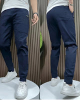 Emin | Premium-Elastik-Cargohosen in Blau