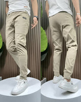 Emin | Premium-Elastik-Cargohosen in Beige