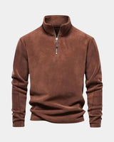 Alpine | Herren Sweatshirt Halber Reißverschluss – Half-Zip Sweatshirt Herren in Braun