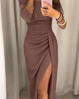 Averelle | Elegantes Chic Kleid in Braun
