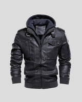 Edem – Lederjacke Mit Reißverschlusstaschen in Schwarz
