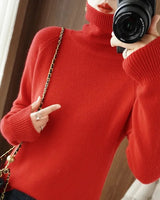 Jessel - Bequemer Damenrollkragenpullover in Rot