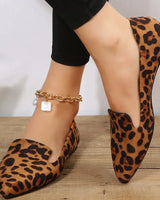 Ivy - Leopard spitze zehen loafers in Leopard
