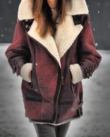 BRYNN - Kuschelige Winterjacke in Rot
